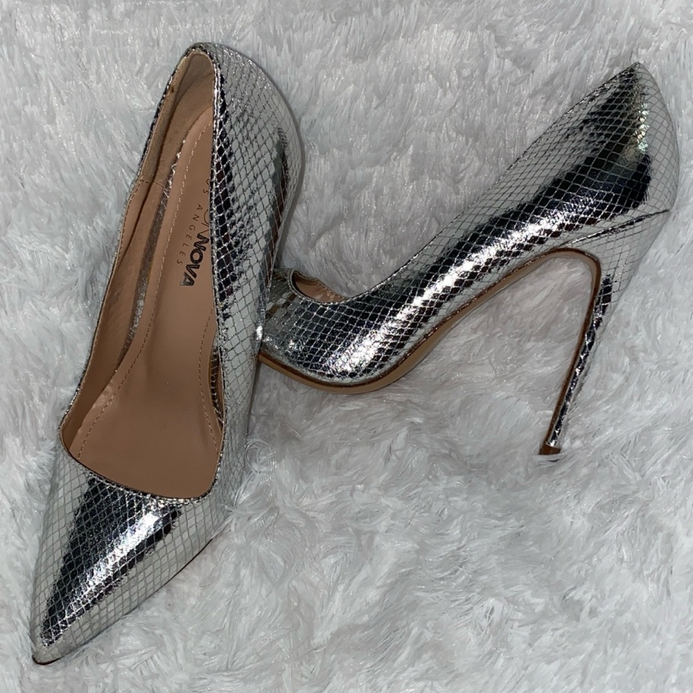 Fashion Nova Silver Heels